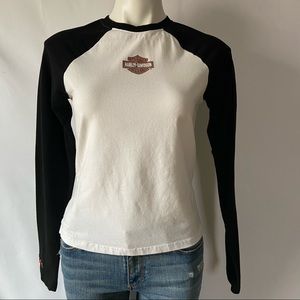 Harley Davidson Long Sleeve Baseball T-Shirt